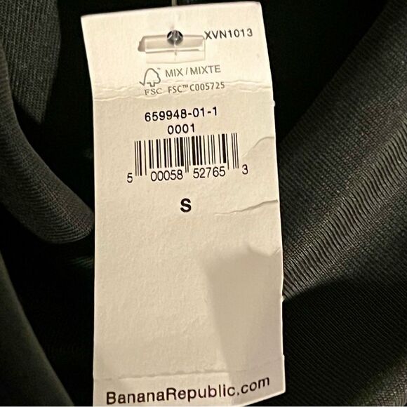 Banana Republic NWT Black Dolman Sleeve Cowl Neck Midi Modal Dress size S - Picture 4 of 10